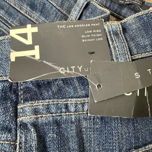 NWT City UnLTD. The Los Angeles Pant Denim Low Rise Slim Thigh Skinny Leg Sz 14 - Picture 9 of 9